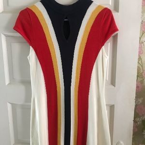NWT sixties fit and flare keyhole dress